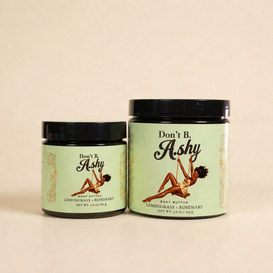 Lemongrass + Rosemary body butter jars